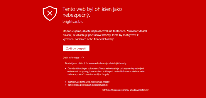 Čo robiť, ak počítač pri štarte spúšťa nebezpečnú webovú stránku