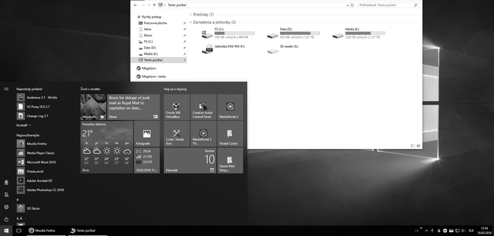 Čo robiť, ak sa Windows 10 zrazu stane čiernobielym?