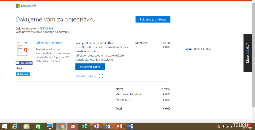 One Drive akcia