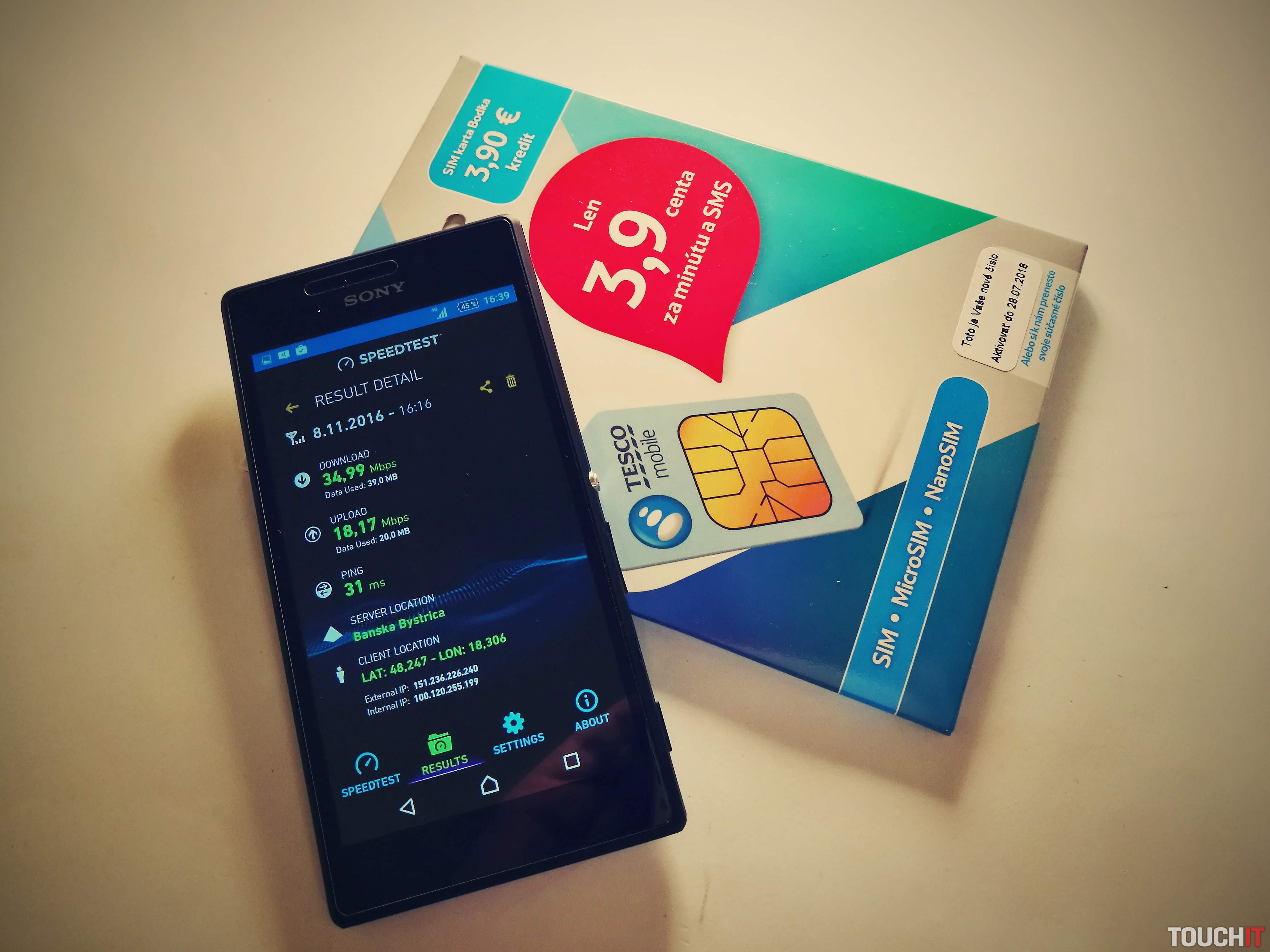 Predplatená karta Tesco mobile Bodka so 4G pripojením