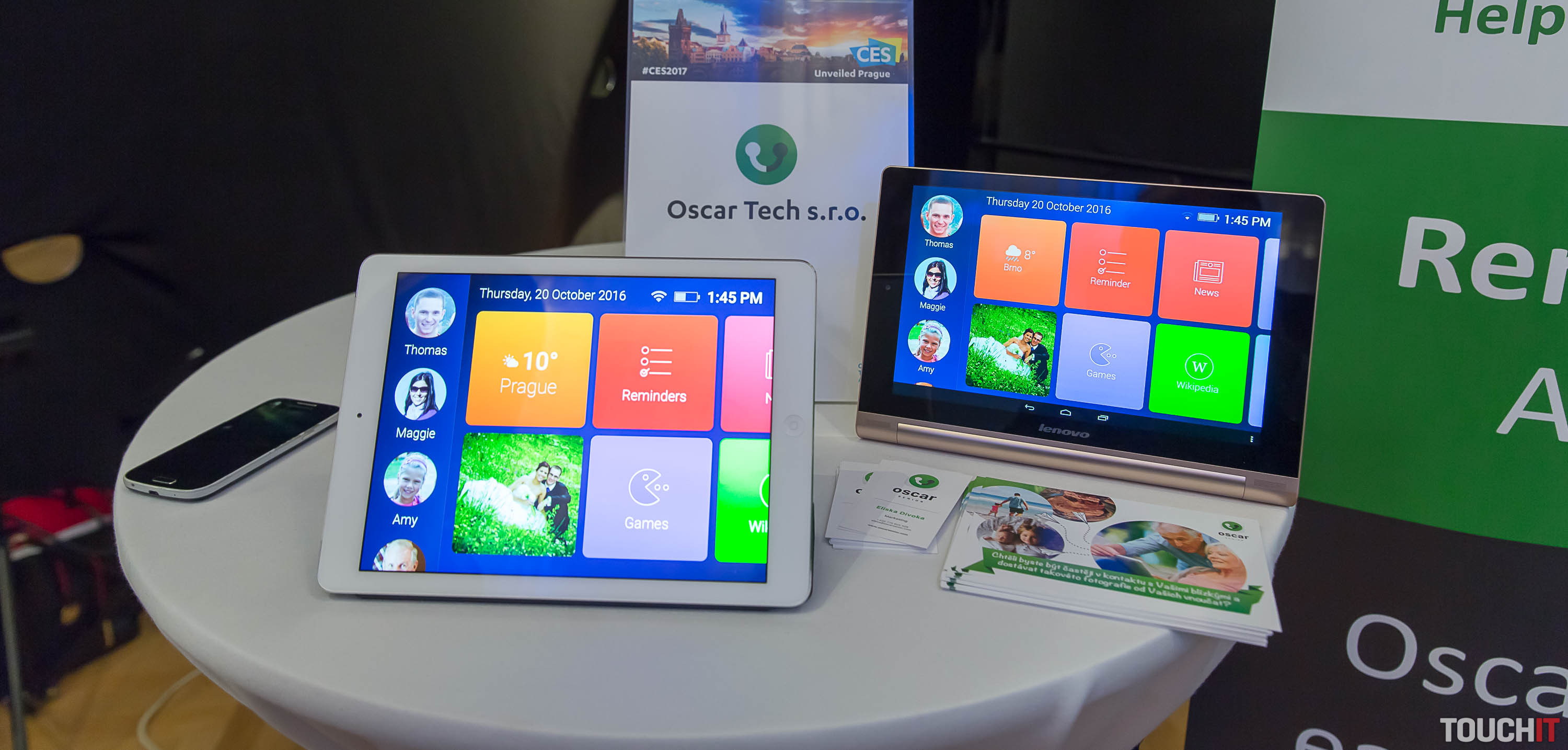 Aplikácia na tablet pre starších ľudí na tablety