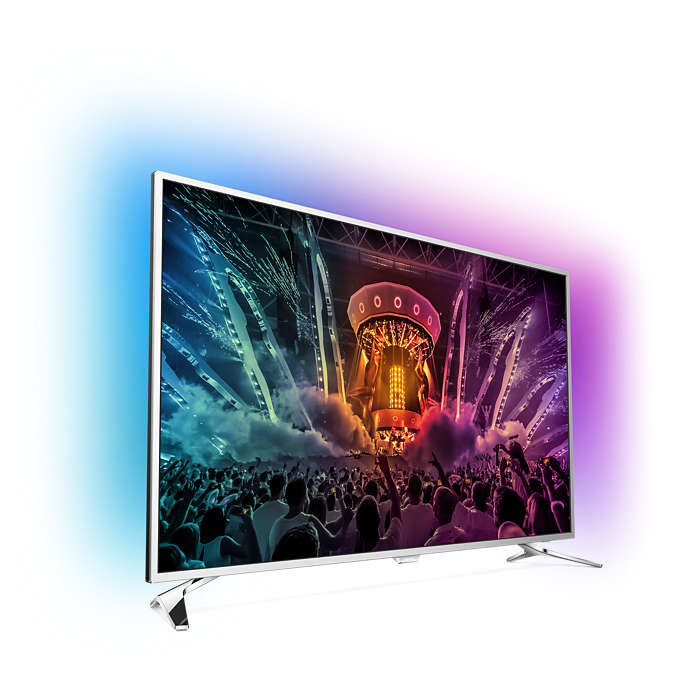 Philips 49PUS6561: 49“ – LED 4K Android TV s jednoduchým ovládaním a trojstranným podsvietením Ambilight