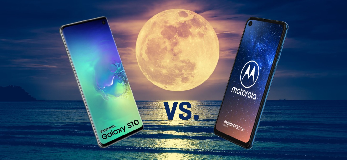Porovnanie: Ako fotí nočné fotky motorola one vision vs. Samsung Galaxy S10