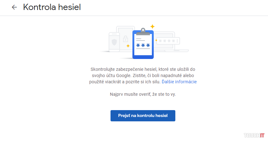 Google Správca hesiel