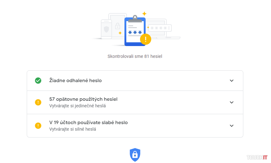 Google Správca hesiel