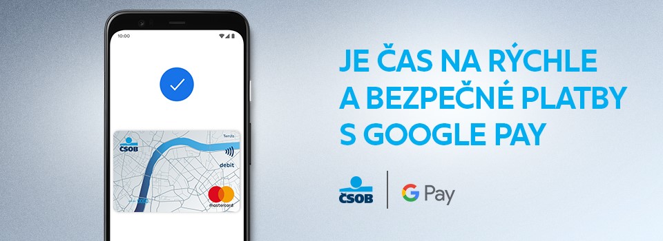 ČSOB digitalizuje: Zavádza Google Pay, Garmin Pay a Fitbit Pay