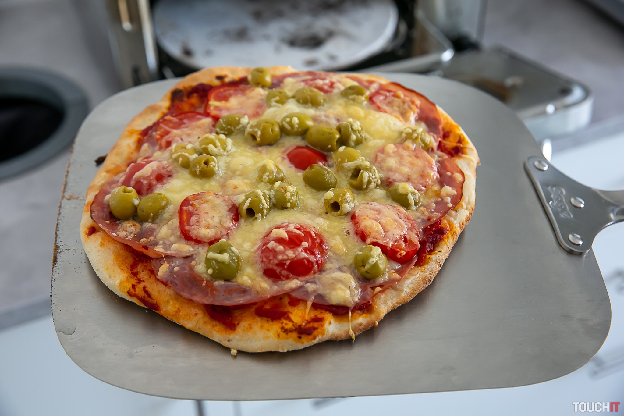 Hotová pizza bola naozaj chutná