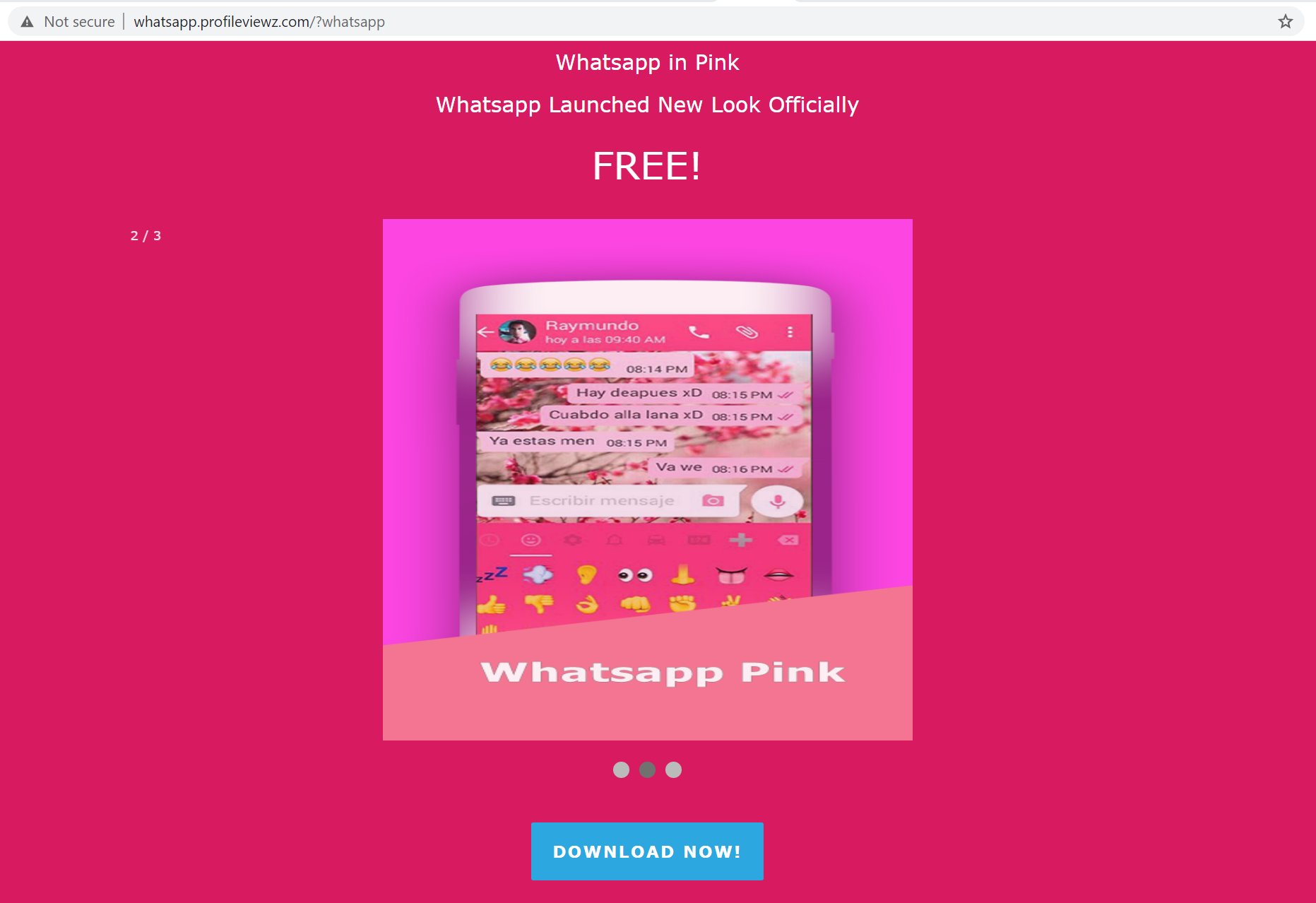 Podvod na WhatsAppe. Verziu Pink nesťahujte