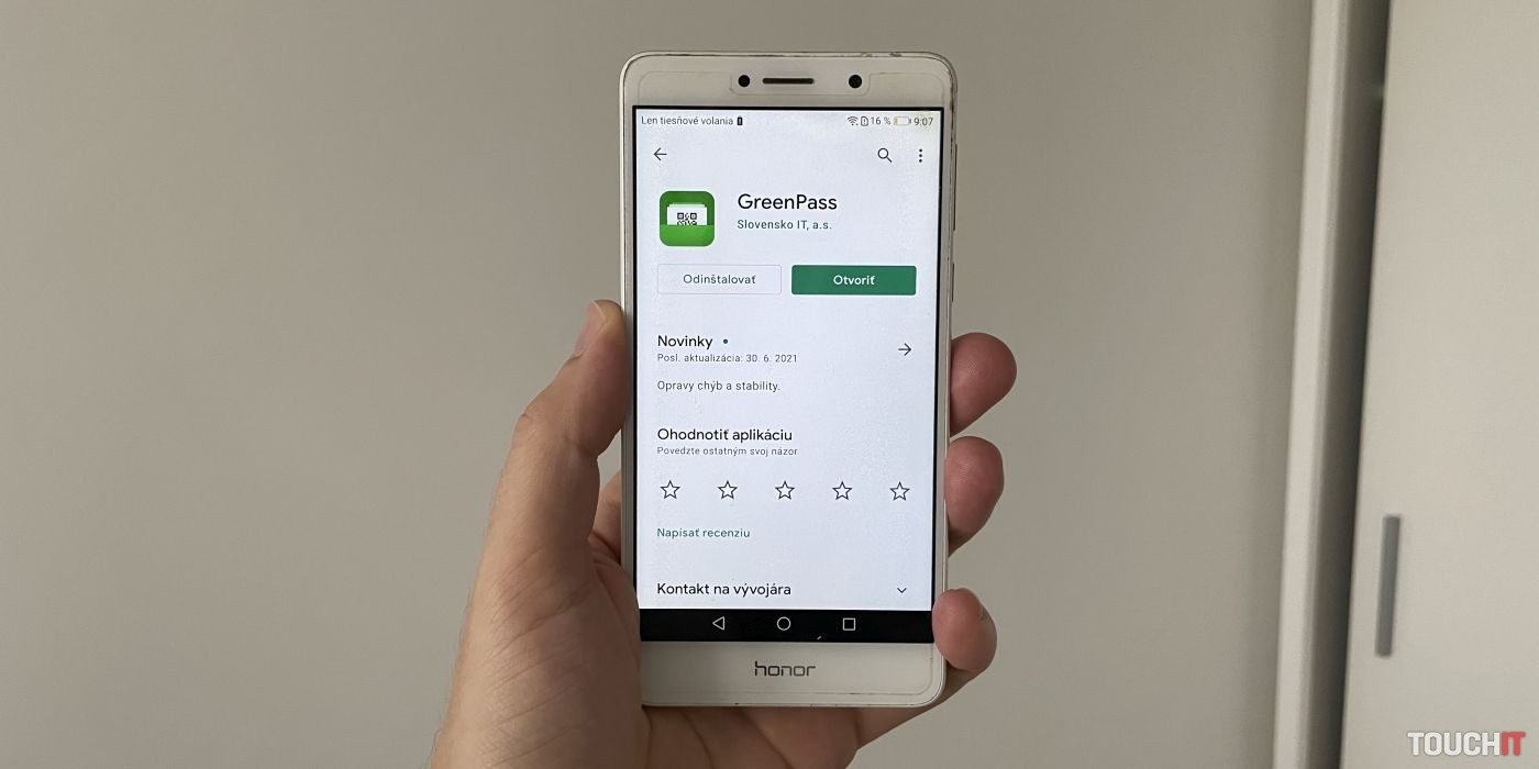 Aplikácia GreenPass nefungovala korektne na starších Androidoch: Chybu už opravili (DOPLNENÉ)