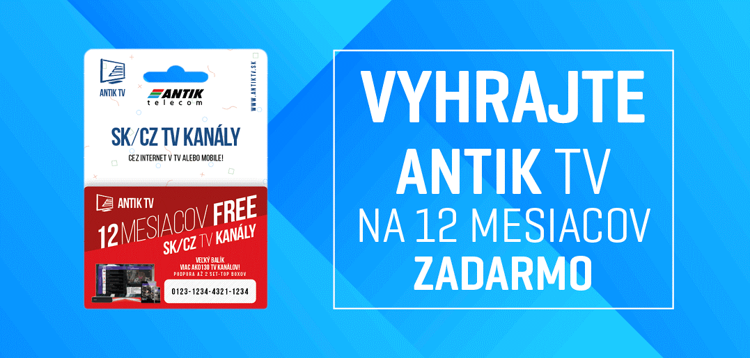 Vyhrajte televíziu ANTIK na rok zadarmo