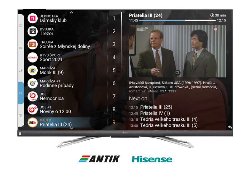 Hisense aktivoval aplikáciu AntikTV