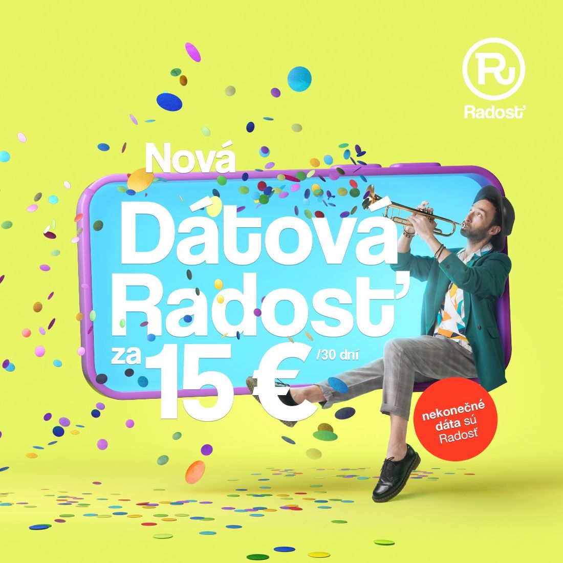 Radosť má nový paušál: Neobmedzené dáta za 15 eur