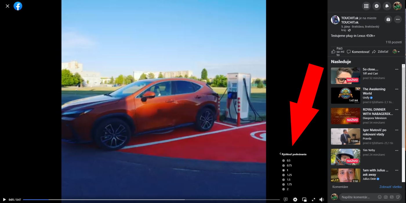 Videá si môžete prehrať zrýchlene či spomalene už aj na Facebooku