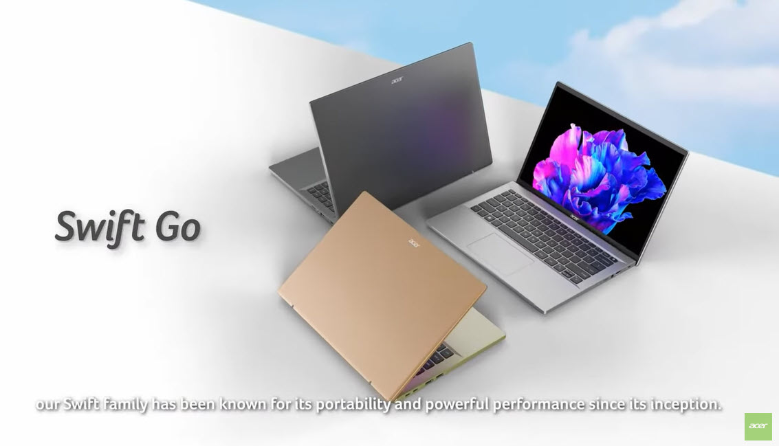 Extra tenký notebook Acer Swift Go pre hybridnú prácu