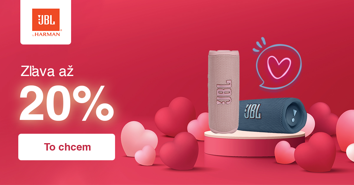 Slúchadlá a reproduktory JBL v zľave: Valentínska akcia plná zvuku