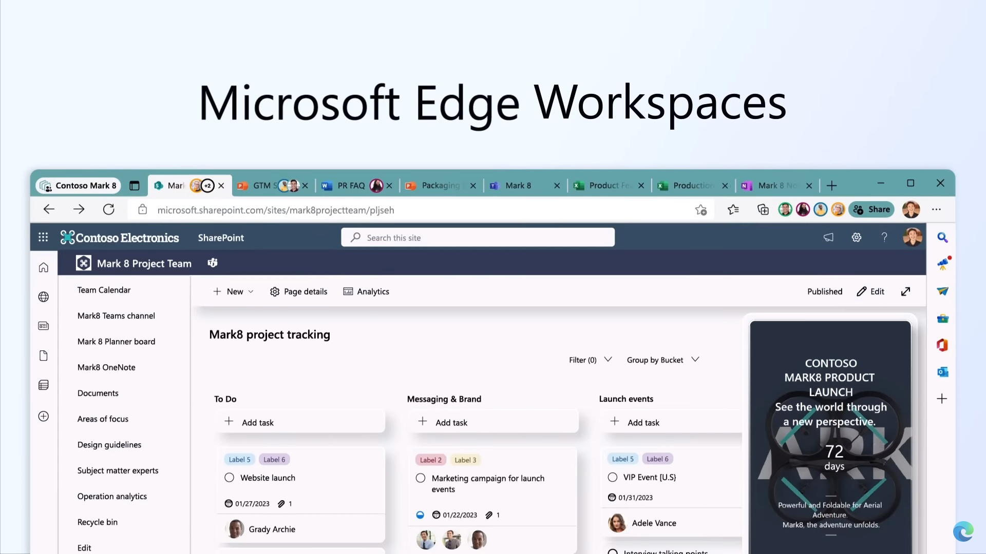 Microsoft Edge prináša zdieľané pracovné priestory