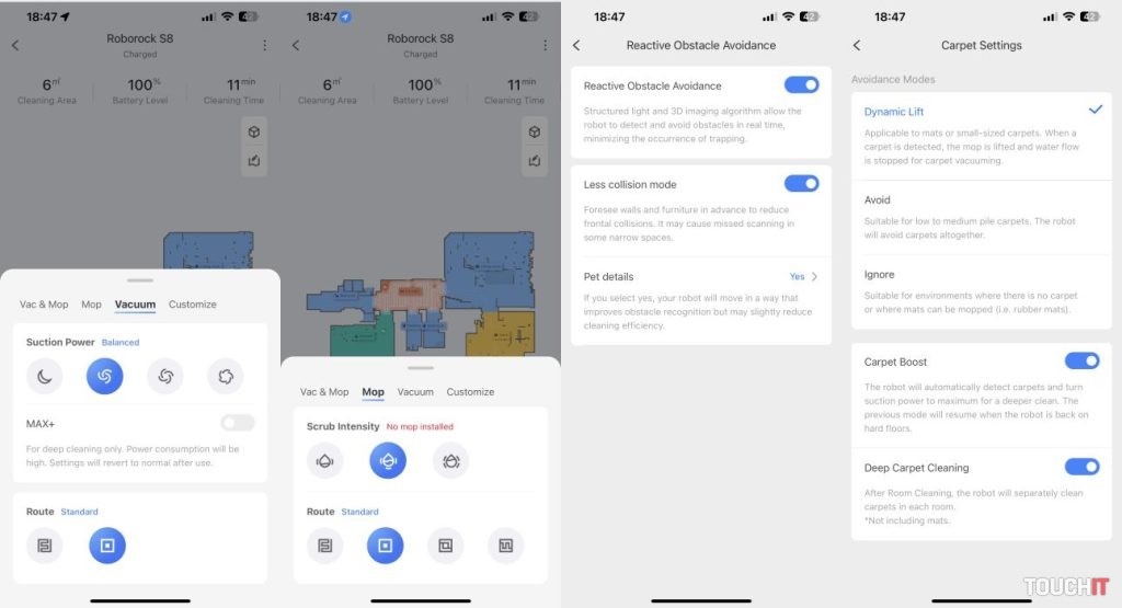 Roborock S8+: Mobilná aplikácia Roborock