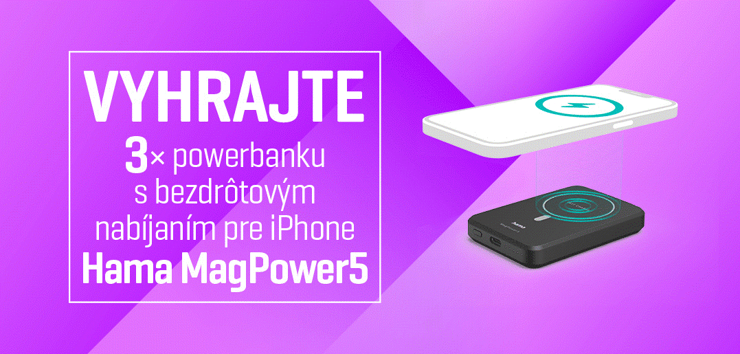 Vyhrajte 3x powerbanku Hama MagPower5 so špeciálnym nabíjaním pre iPhone
