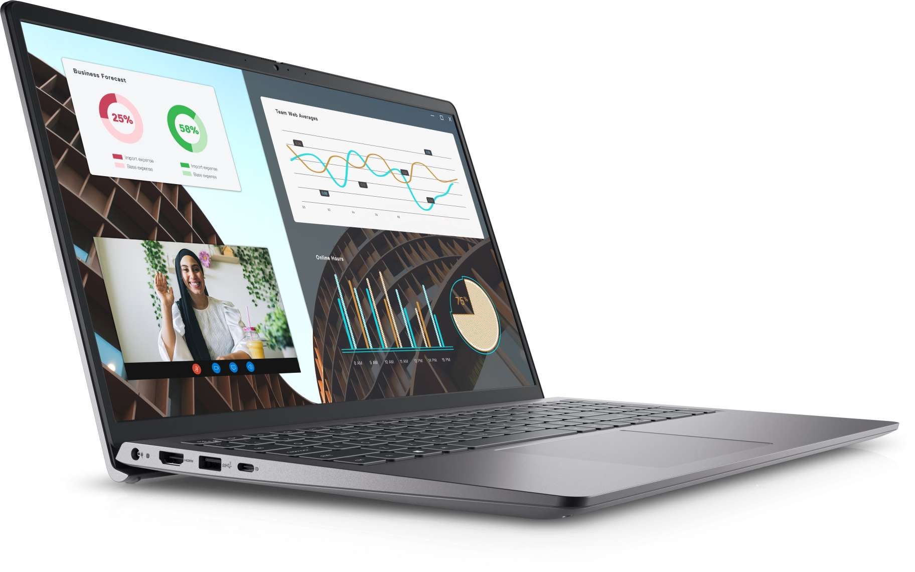 Dell Vostro 15 3530: Plnohodnotná klávesnica a Intel 13. generácie (RECENZIA)