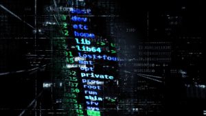 hacking zapis pocitacoveho kodu na obrazovke