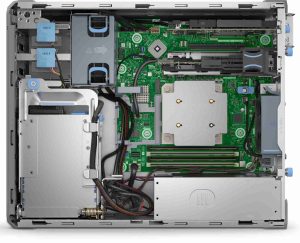 Pohľad dovnútra a rozloženie prvkov Dell PowerEdge T160 Smart Selection
